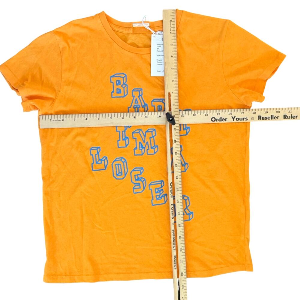 Mother Orange Blue Baby I'm A Loser Lil Goodie Goodie Tee T-Shirt size S NEW Tag - Picture 5 of 7